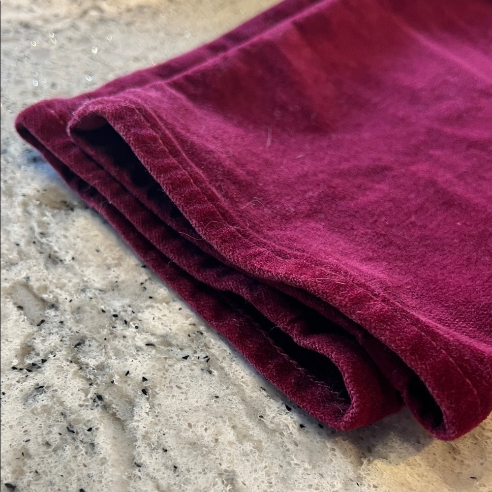 Old Navy Burgundy Velvet Pants Size 10 - Picture 5 of 7